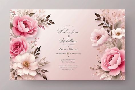 Download this Premium AI-generated image about Luxury Floral Pink Valentine Wedding Invitation, and discover more than 60 million professional graphic resources on Freepik Pink Valentines, Valentine Wedding, Wedding Invitation, Graphic Resources, Wedding Invitations, Floral, Pink