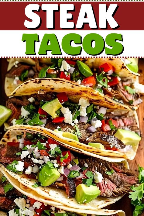 Keto Steak Tacos, Tacos With Leftover Steak, Authentic Street Tacos Steak, Steak Tacos On Blackstone, Beef Steak Tacos Recipes, Steak Soft Tacos Recipes, Best Steak Tacos Recipe, Leftover Steak Tacos, Tri Tip Tacos Leftover