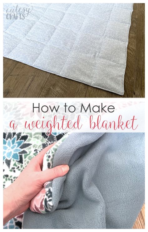 How to Make a Weighted Blanket with a Washable Cover! Make A Weighted Blanket, Weighted Blanket Diy, Making A Weighted Blanket, Fat Quarter Projects, Blanket Diy, Beginner Sewing Projects Easy, Leftover Fabric, Weighted Blanket, Sewing Projects For Beginners