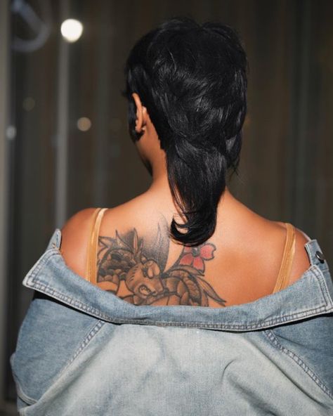 Mullet Hairstyles Black Women, 90s Mullet Black Women, Cardi B Mullet, Short Mullet Black Women, Mullet Short Hairstyle Women, Teyana Taylor Short Haircut, Fauxhawk For Women, Rihanna Mullet, Quick Weave Mullet Black Women