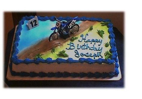 Dirt Bike Sheet Cake, Cake Bike, Dirt Bike Cake, Bicycle Birthday, Motorbike Cake, Bike Cake, Bike Birthday Parties, Dirt Bike Party, Yamaha Dirt Bikes