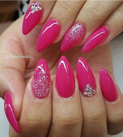 Pink Nails Cute, Short Coffin Nails Designs, Bright Pink Nails, Rose Fushia, Nails Cute, Nail Designs Valentines, Pink Nail Art, Pink Nail Designs, Trendy Nail Design