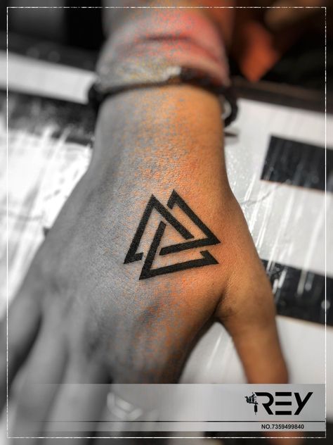 Spiritual Triangle Tattoo, Three Triangle Tattoo, Triangle Tatoo, 3 Triangle Tattoo, Triangles Tattoo, Triangle Tattoo Design, Arm Tattoos Black, Karma Tattoo, Forearm Band Tattoos