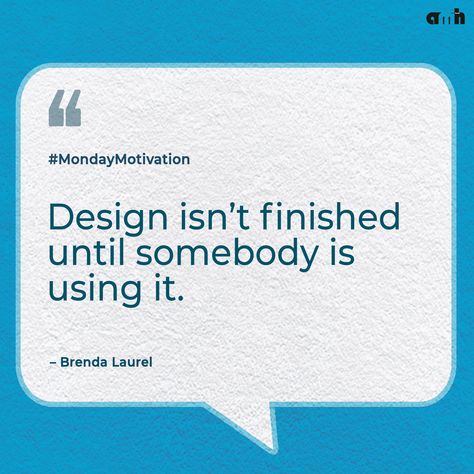 Design isn’t just about aesthetics. It’s the art of making things usable — be it an app, a gadget or a simple everyday object like a chair. UX design is nothing without human interaction, and if a product isn’t fully able to serve its purpose, the design process is incomplete. This is why user research and usability testing are so crucial, and as a UX designer, you need to be prepared to iterate and reiterate your designs over and over again. #amh #mondaymotivation #quote #quotes #postoftheday Quotes About Research, Bauhaus Quotes, Ux Quotes, User Research, Web Ideas, Usability Testing, Design Quote, Bauhaus Art, Ux Designer