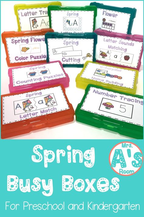 Preschool Task Boxes Free, Busy Boxes For Preschoolers, Tub Activities, Task Boxes Preschool, Fun Letters, Kindergarten Language Arts, Morning Activities, Busy Boxes, Color Puzzle