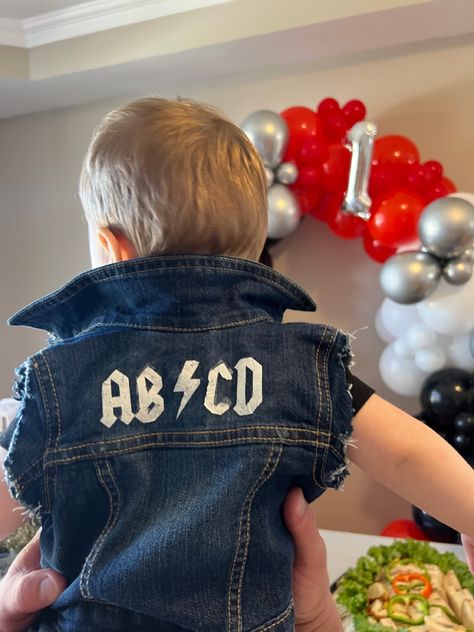 Rocker First Birthday Party, Rock Star 1st Birthday Party Ideas, Rockstar 3rd Birthday, Rock N Roll Theme Birthday Party, One Year Old Disco Party, One Year Old Music Birthday Party, Rocker 1st Birthday, Rock And Roll Bday Party Ideas, Rock And Roll Third Birthday