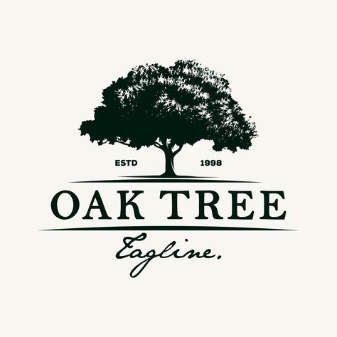 Oak Tree Logo Design, Oak Tree Logo, Tree Logo Design, Tree Logo, Tree Logos, Logo Design Template, Oak Tree, Design Template, Vector Art