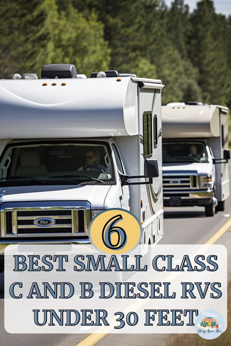 Discover the ultimate guide to compact luxury on wheels! 🚐✨ Whether you're a solo adventurer or a couple seeking unforgettable journeys, our latest blog post reveals the top 6 small Class C and B diesel RVs under 30 feet. Perfect for those who crave freedom without sacrificing comfort. Which one will fuel your next adventure? Click to find out and share your dream RV experience in the comments! #rvingknowhow #RVadventures #compactRVs #travelinstyle #roadtrip Class B Camper Van, Rv Gear, Class B Motorhomes, Class C Motorhomes, Rv Parks And Campgrounds, Class A Motorhomes, Class C Rv, Buying An Rv, Thor Motor Coach