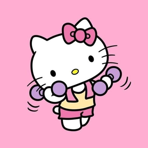 hello kitty strong gym muscles gymrat <3 trust the process Hello Kitty Gym, Gym Icon, Images Hello Kitty, Kitty Drawing, Hello Kit, Hello Kitty Backgrounds, Hello Kitty Drawing, Hello Kitty Art, Hello Kitty Pictures