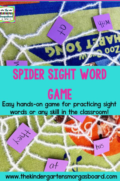 Spider Sight Words! – The Kindergarten Smorgasboard Halloween Sight Word Activities, Spiders Kindergarten, Halloween Stations, Reading Kindergarten, Halloween Literacy, Spider Activities, Decoding Strategies, Spider Theme, Sight Word Centers