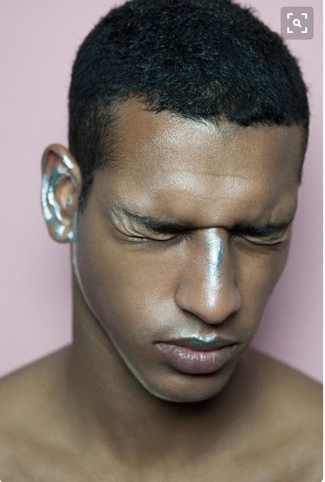 F Practical Hairstyles, Make Up Inspiration, Mens Editorial, Male Makeup, Eyes Closed, Face Men, Editorial Makeup, Black Boys, Makeup Art