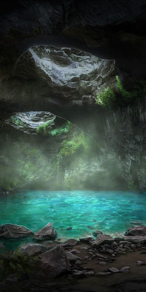 Mermaid Grotto Aesthetic, Dnd Mermaid, Dnd Landscape, Mermaid Cave, Dnd Diy, Moon Pool, Underwater Caves, Water Fairy, Mermaid Cove