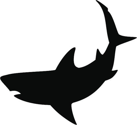 Shark Themed Party, Shark Silhouette, Small Chest Tattoos, Shark Themed Birthday Party, Shark Drawing, Easy Crafts To Sell, Fish Silhouette, Scroll Saw Patterns Free, Animal Stencil