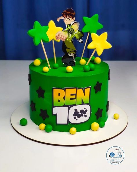 Ben 10 Cake, Ben 10 Birthday, Prince Cake, Cake Designs For Kids, 10 Cake, 10 Birthday Cake, Baby Shower Cake Pops, Purple Flowers Wallpaper, Bride Dress Simple