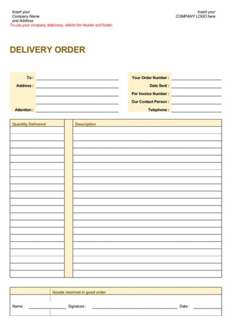 Delivery Order Templates | Free Word Templates Free Proposal Template, Corrugated Carton, Word Templates, Free Word, Family Units, Proposal Template, Word Free, Set Apart, Proposal Templates