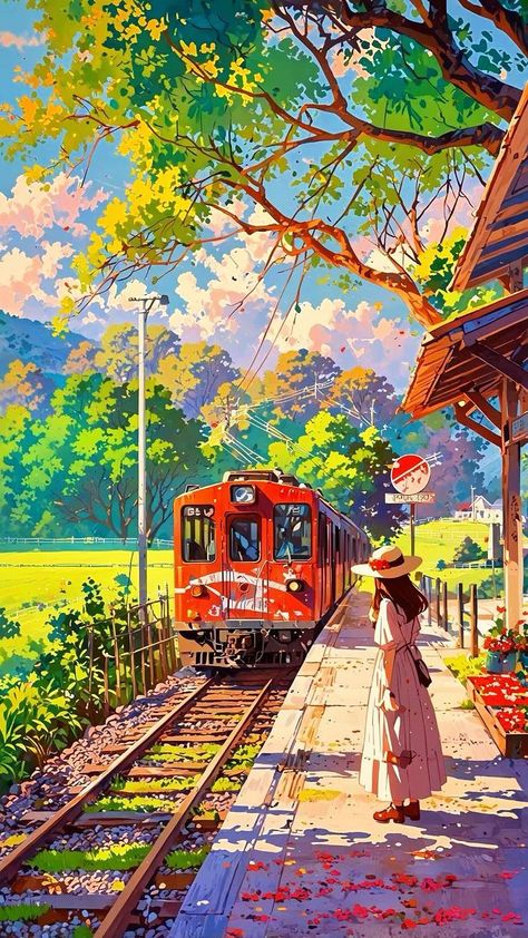 Animated Photos, Attractive Wallpapers, Anime Inspiration, Beautiful Butterfly Photography, Dreamy Artwork, Japanese Drawings, Cool Pixel Art, Ghibli Artwork, Scenery Background