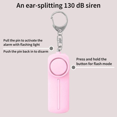 Alarm Keychain, Emergency Alert, Keychain Pink, Pink Camera, Personal Safety, Safety Devices, Safety First, Led Flashlight, Self Defense