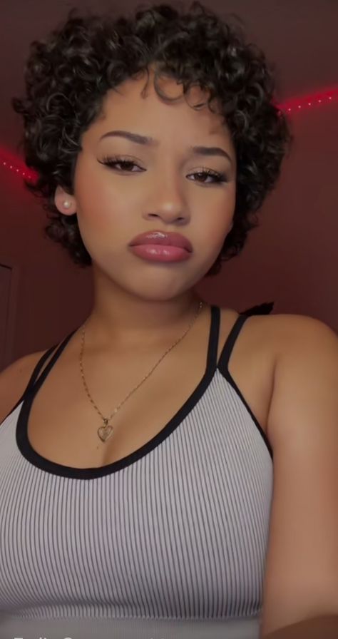 Short Curly Fro, Curly Pixie Cuts Black Women, Super Short Curly Hair, Nia Long Short Hair, Big Chop Curly Hair, Loose Curly Hair, Short Natural Curly Hair, Curly Pixie Hairstyles, Short Shaved Hairstyles