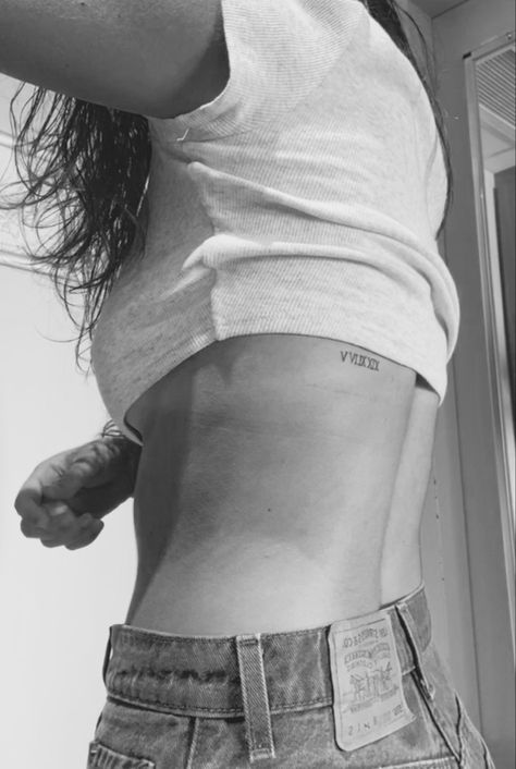 17 In Roman Numerals Tattoo, Roman Numerals Back Tattoo, Back Roman Numeral Tattoo, Roman Numeral Back Tattoo Women, Roman Numerals Rib Tattoo, Roman Numeral Tattoo Ribs Women, Roman Numeral Back Tattoo, Roman Numeral Rib Tattoo, Dainty Roman Numeral Tattoo