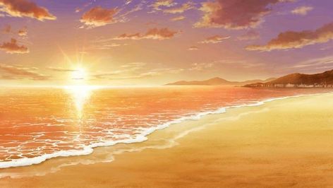 Gacha Club Beach Background, Gacha Beach Background, Anime Background Sunset, Beach Background Drawing, Anime Beach Background, Anime Sunset Background, Sunset Cartoon, Beach Sunset Background, Gacha Background