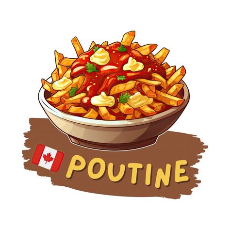 Check out this awesome 'Poutine+%7C+Canadian+cuisine' design on @TeePublic! Poutine Food, Canadian Cuisine, Cheese Curds, Poutine, French Fries, Kids Tshirts, Chef, Collage, T Shirts