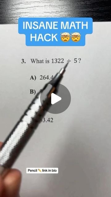 Zach the Math Tutor on Instagram: "Did you know this?!? ✏️ PENCIL LINK IN BIO #math #maths #mathematics #lifehack #mathhack #trick #hack #school #pencil #learn #viral #wow #fyp" Math Tutor, Math Tricks, School Hacks, Did You Know, Life Hacks