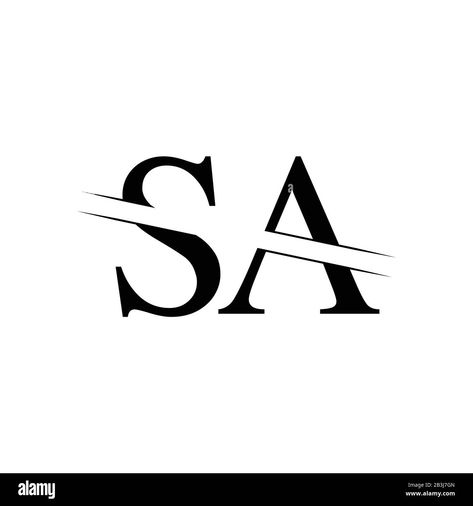 Download this stock vector: Initial Letter SA Logo Design Vector Template. SA Letter Logo Design - 2B3J7GN from Alamy's library of millions of high resolution stock photos, illustrations and vectors. S Name Wallpaper, Sa Logo Design, Sa Logo, Ar Logo, Dp Logo, Background For Powerpoint Presentation, Lettermark Logos, Alphabet Tattoo Designs, S Letter Images