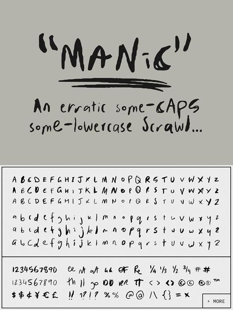 MANIC Erratic Handwritten Font Canva Handwriting Font, Carrd Fonts, Natural Fonts, Handwriting Fonts Free, Handwritten Fonts Free, Quirky Fonts, Cursive Fonts Handwritten, Free Handwriting Fonts, Notion Library