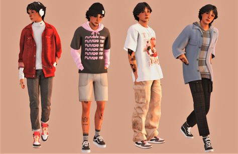 🪐 Sims 4 Lookbook #4🪐 Leg Warmers Shoes, Sims 4 Base Game Outfits Ideas, Sims Finds, Sims 4 Men Clothing, Sims 4 Male Clothes, Alpha Cc, Pelo Sims, Sims 4 Mm Cc, Sims 4 Game Mods