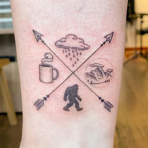 Oregon Tattoo, Pnw Tattoo, Nature Tattoo Ideas, Cool Nature, Nature Tattoo, R Tattoo, Ramen Bowl, Nature Tattoos, Black Swan