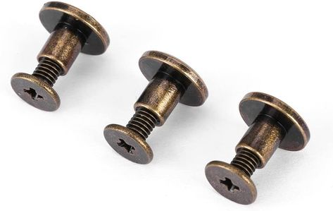 20Pcs Leather Craft Rivets, Durable Brass Threaded Flat Head Screws Nail Rivet Leathercraft Repair DIY Supplies for Belt Strap Purse Wallet Handbag Decoration(6.5mm) : Amazon.ca: Tools & Home Improvement Screw Posts, Chicago Screws, Leather Rivets, Leather Repair, Strap Purse, Photo Album Scrapbooking, Leather Thread, Copper Material, Flat Head