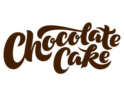 Chocolate Cake Chocolate Cake Illustration, Confectionery Logo, Chocolate Typography, Chocolate Logo, Cake Lettering, Chocolate Cake Designs, Chocolate Pictures, Cake Illustration, Chocolate Brands