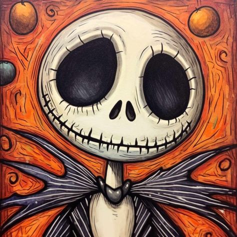 Characters From Nightmare Before Christmas, Spooky Drawings Ideas, Spookie Paintings, What To Draw Halloween, Christmass Draw, Halloween Theme Painting Ideas, Diy Halloween Drawings, Digital Art Halloween, Spooky Drawings Halloween