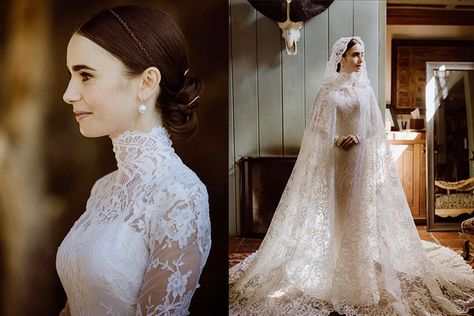 Lily Collins Wedding, Ralph Lauren Wedding Dress, Ralph Lauren Wedding, Lily Jane Collins, Celebrity Wedding Dresses, Cute Wedding Dress, Dream Wedding Ideas Dresses, Princesa Diana, Lily Collins