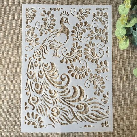 Flower Stencil Patterns, Jaali Design, Stencil Painting On Walls, Eid Al Adha Mubarak, Soyut Sanat Tabloları, Flower Stencil, Fabric Wall Art, Stencil Patterns, Drawing Templates