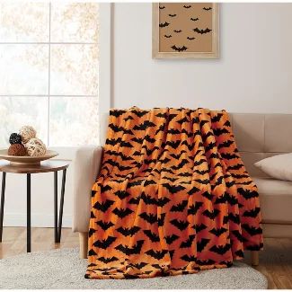 Halloween Decorations, Indoor & Outdoor Halloween Decor 2021 : Target Halloween Bedroom Decor, Halloween Bedroom, Fall Blanket, Halloween Room Decor, Halloween Blanket, Halloween Pillows, Blanket Cover, Cozy Throw Blanket, Plush Throw Blankets