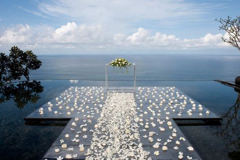 bali wedding - Google Search                                                                                                                                                                                 More Bulgari Resort Bali, Resort In Bali, Bvlgari Hotel, Bali Decor, Bali Resort, Water Wedding, Lakeside Wedding, Bali Wedding, Exclusive Wedding