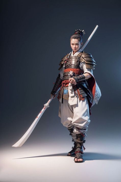 Modern Samurai, Japanese Culture Art, Samurai Concept, Samurai Clothing, Female Samurai, Neural Art, Samurai Artwork, Art Female, Japanese Warrior