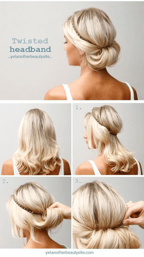 no heat hairstyles ผมทรง Long Pixie, Braids Simple, Hairdo Ideas, Updo With Headband, Girly Hair, 1920s Party, Easy Updo Hairstyles, Up Dos For Medium Hair, Fishtail Braid