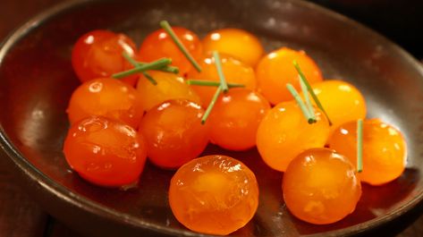 Hot Honey Cured Egg Yolks, Honey Cured Egg Yolks, Honey Pearls, Salt Cured Egg Yolks, Yolk Recipes, Honey Tasting, Tulsa King, Egg Yolk Recipes, Cured Egg Yolk