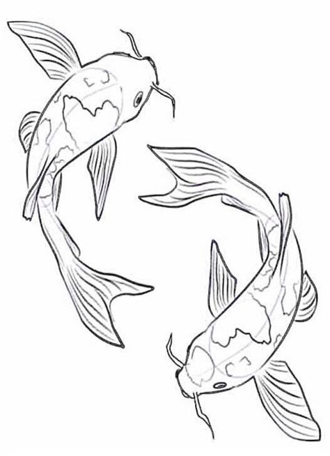 Pez Koi Tattoo, Fish Stencil, Fish Sketch, Coy Fish, Koi Painting, Koi Fish Drawing, Ocean Drawing, Fish Drawing, Koi Art