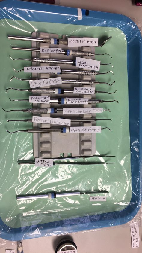 Amalgam Tray Set Up. Dental Assistant, DA, Dental Asst., Tray Set ups, Dental Office, Student, Dental Assisting Training Tray Set Up Dental, Dental Assistant Study Guide, Dental Assistant School, Dental Hygienist School, Dental Assistant Study, Dentist Assistant, Dental Hygiene Student, Kedokteran Gigi, Dentistry Student