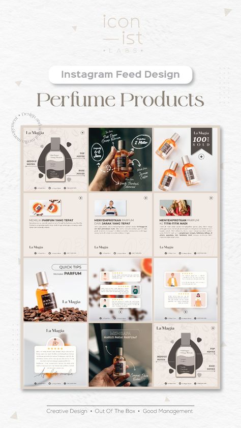 Perfume Grid Instagram, Perfume Brand Instagram Feed, Perfume Content Creation, Perfume Ig Feed, Perfume Template Design, Coffe Post Design, Fragrance Instagram Feed, Perfume Email Design, Product Feed Instagram