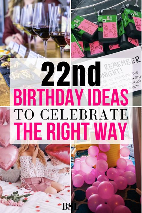 i'm throwing my best friend a 22nd birthday party and was stuck on what to do until i read this. such good 22nd birthday ideas!! Party Themes For 22nd Birthday, Birthday Ideas For 22nd Birthday, What To Do For Your 22nd Birthday, 22nd Birthday Party Favors, 22 Bday Party Ideas, What To Do In Birthday, Birthday Party Ideas For 22nd Birthday, Birthday Organization Ideas, 22nd Birthday Themes For Her