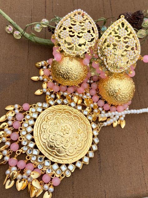 Punjabi Jewellery For Jaggo, Punjabi Tikka Jewellery, Tikka Set Punjabi, Tikka Jewelry Punjabi, Punjabi Jewelry Traditional, Punjabi Earrings, Punjabi Jewellery, Tika Jewelry, Bridal Jewlery