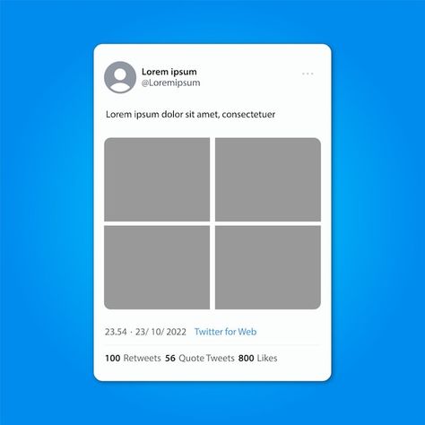 Vector twitter tweet post interface temp... | Premium Vector #Freepik #vector #facebook-frame #mockup-social #mockup-post #twitter Facebook Post Mockup, Tweet Post, Twitter Template, Facebook Frame, About Twitter, Twitter Tweets, Free Business Card Mockup, Vector Background Pattern, Business Card Maker