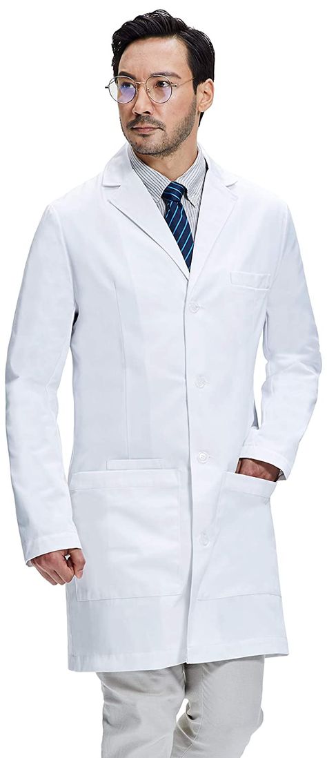 Dr. James Men's Lab Coat, Semi-Tailored Fit, Smartphone and Tablet Pockets, White, 38 Inch Length DR11-M: Amazon.in: Clothing & Accessories Laboratory Clothes, Lab Coats For Men, Laboratory Coat, Men's Lab Coat, Doctor Coat, Bad Video, Coat For Men, Lab Coats, Video Shoot