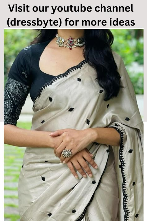 Neck For Blouse Saree, Latest Design Of Blouse Neck, Saree Blouse Styles For Onam, Blouse Patterns High Neck, Front High Neck Blouse Designs, Cotton Saree Sleeve Design, Blouse High Neck Designs Latest, Saree Blouse Neck Patterns, Saree Blouse High Neck Designs