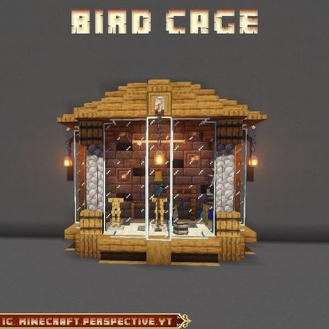 Minecraft Perspective (@minecraft.perspective.yt) • Instagram photos and videos Minecraft Cage Build, Minecraft Fountain, Minecraft Medieval House, Minecraft Interior, Minecraft Interior Design, Minecraft Cottage, Minecraft Bedroom, Minecraft Medieval, Cute Minecraft Houses