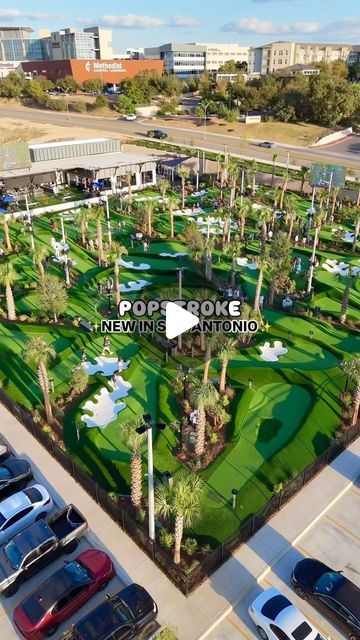 San Antonio, Texas | Amanda on Instagram: "✨NEW & GIVEAWAY✨ @popstroke, the coolest spot for mini golf is NOW OPEN in San Antonio, TX! (4 Texas locations)   ⛳️ If you’re not familiar, PopStroke is an elevated mini golf experience with two 18-hole putting courses featuring modern design, an outdoor playground, an ice cream parlor and an elevated casual dining experience with lively bars!  ⛳️ We LOVE that you can order your drinks right from your phone and have them delivered to you on the course while you’re playing.  ⛳️ Great place to see a game on their tv’s and big screens! ⛳️ PopStroke also offers monthly membership that unlocks unlimited mini golf and 25% off all Food & Drinks ⛳️ One course is ADA and stroller accessible- making it perfect for families of all sizes and ages  ⛳️ They al Fun Table Games, Outdoor Mini Golf, Par Tee, Senior Day, Mini Golf Course, Elevated Casual, Foosball, Ice Cream Parlor, Daily Specials